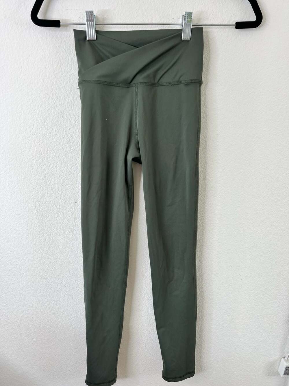 Five Dancewear Crossover Waist Performance Leggings - Olive Green
